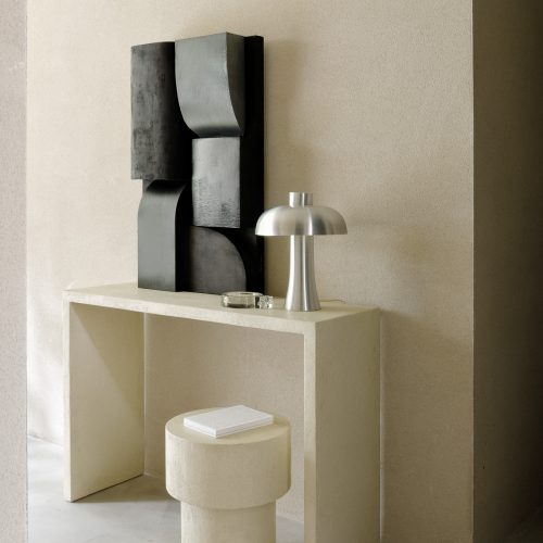 26420_Elements_console_microcement_off_white_26410_Elements_side_table_microcement_mushroom_shape_off_white_web