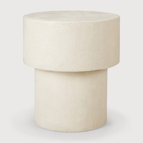 product_wf_26410_Elements_side_table_stool_microcement_off_white_mushroom_front_WEB