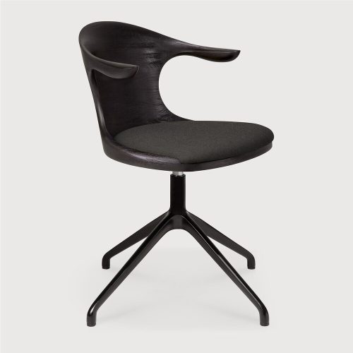 product_wf_10581_Flow_office_chair_without_wheels_aluminium_base_Black_frame_varnished_teak_Off_Black_fabric_Dark_Grey_side_WEB