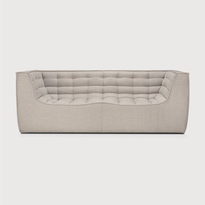 N701 Canapea cu brațe, 2 locuri, tapițerie standard, culoare Beige